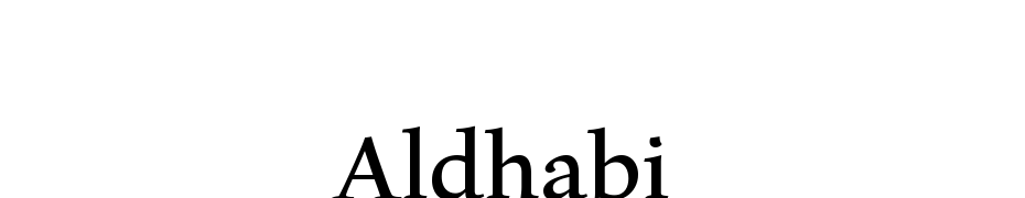 Aldhabi Yazı tipi ücretsiz indir